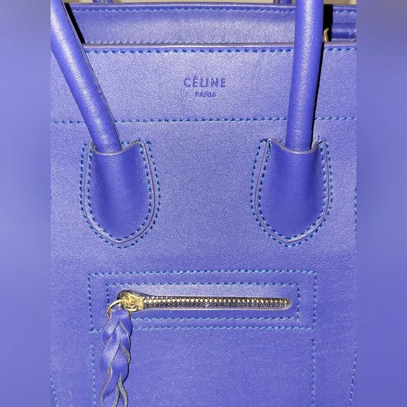 Cobalt Blue designer Inspired Handbag - Picture 2 of 15